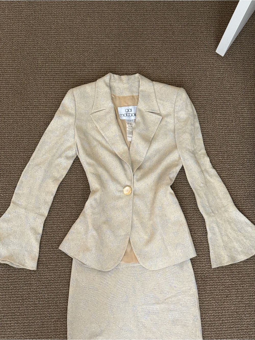 Rare Vintage Gai Mattiolo Skirt and Blazer Set Size 10 Made in Italy